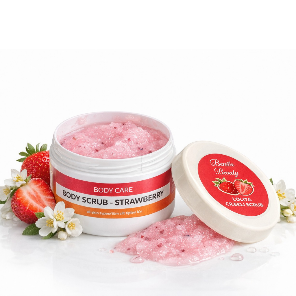 Benita kozmetik çilekli scrub Benita kozmetik çilekli scrub